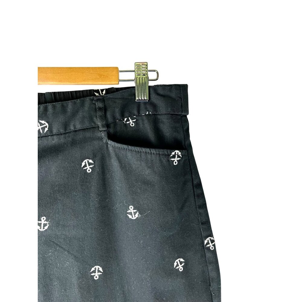 Fisherman, Coastal Grandma Nautical Embroidered Capris Pants, Women's 12 - Picture 5 of 10